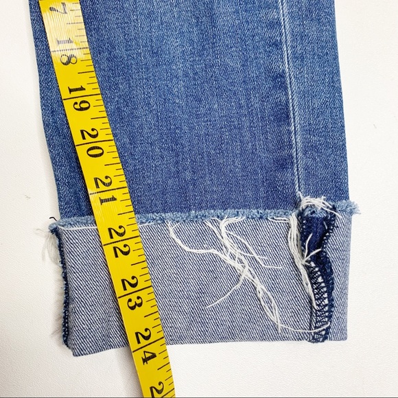 Rag & Bone The Dre Capri Boyfriend Denim Jeans In Ambra Raw Hem Size 26 - Picture 8 of 10